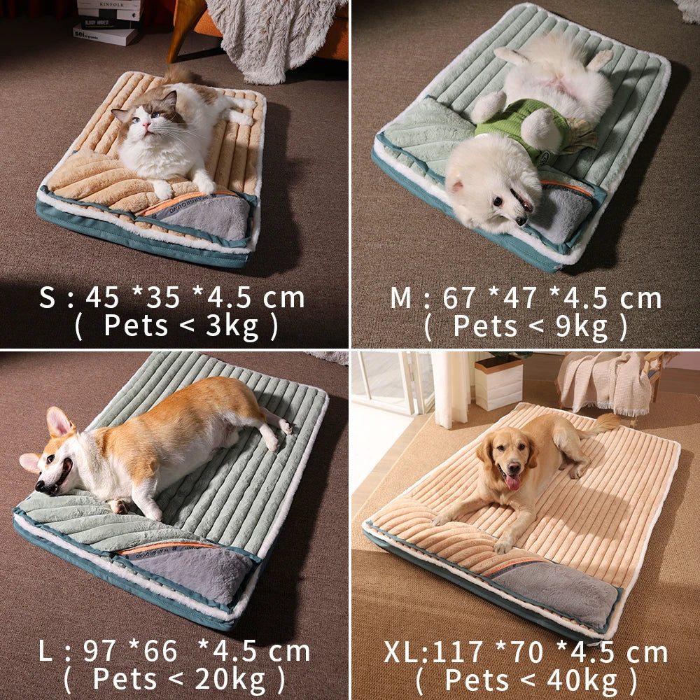 HOOPET Dog Bed Padded Cushion for Small Big Dogs Sleeping Beds and Houses for Cats Super Soft Durable Mattress Removable Pet Mat