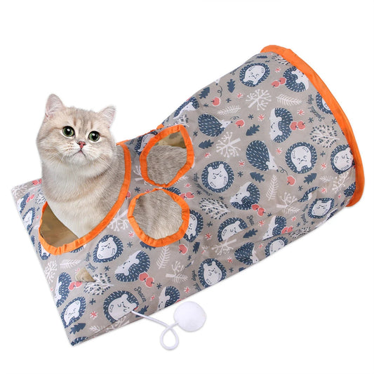 Cat Tunnel Bag Pet Kitten Tunnel Small Animal Cat Play Toy Interactive Toys for Puzzle Exercising Hiding Training and Running