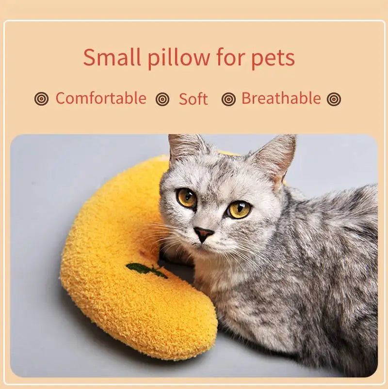 2022 new cat dog pet winter pillow sleep U-shaped throw pillow, comfortable sleep aid cervical spine pet supplies cat toy