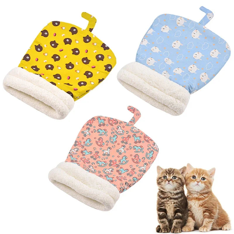 Cat Sleeping Bag Soft Cuddly Fluffy Feel Thickened Pet Pocket Type Quilt Bed Kitten Puppy Soft Comfortable Nest Pet Supplies